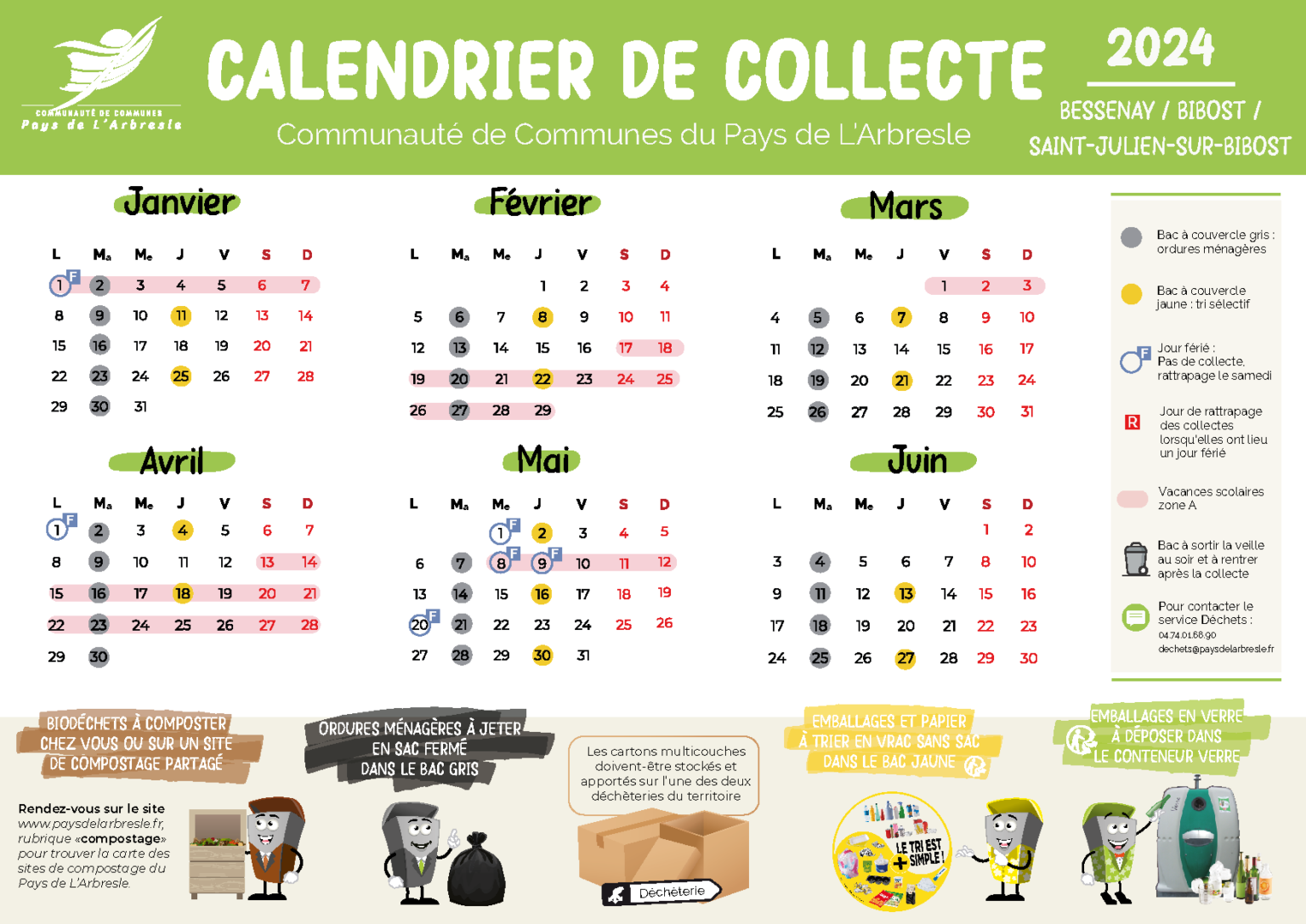 Les Calendriers De Collecte 2024 Sont Disponibles Pays De Larbresle